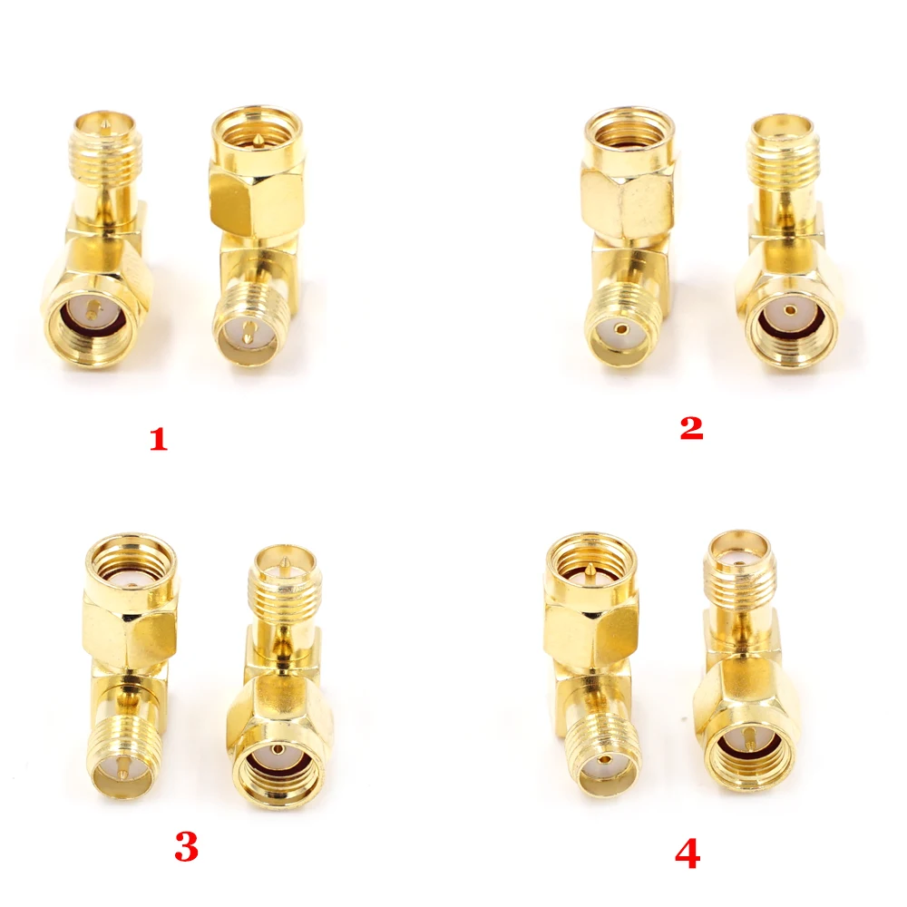 

2PCS SMA Male to SMA Female RF Coaxial Adapter Connector 90 Degree Right Angle Adapter