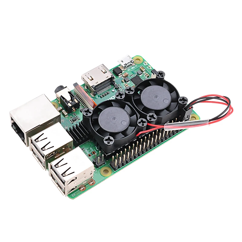 Оптовая продажа 2 комплекта Raspberry Pi 3 3b Plus двойной вентилятор двойные вентиляторы