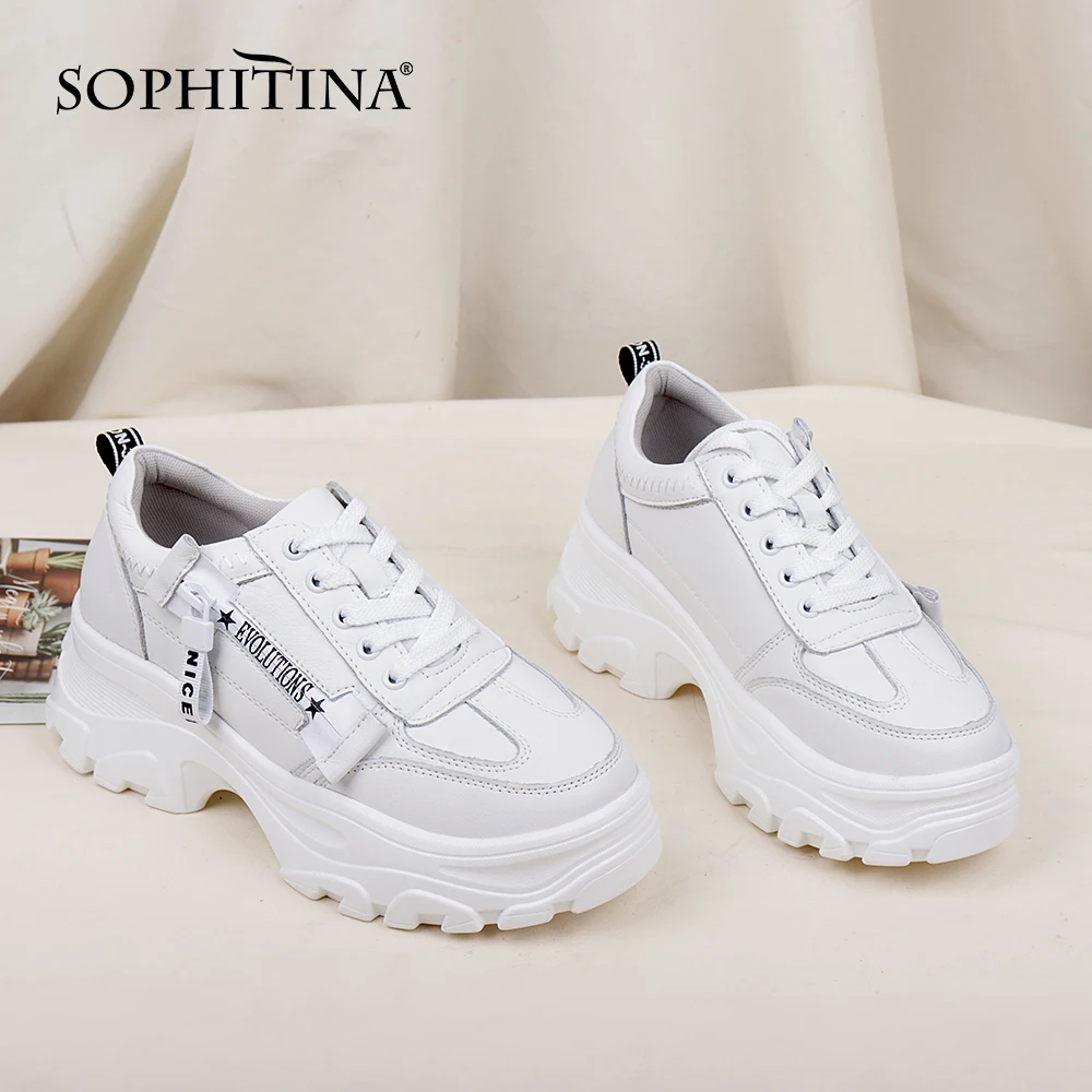 Женские кроссовки ручной работы SOPHITINA удобная повседневная кожаная обувь для