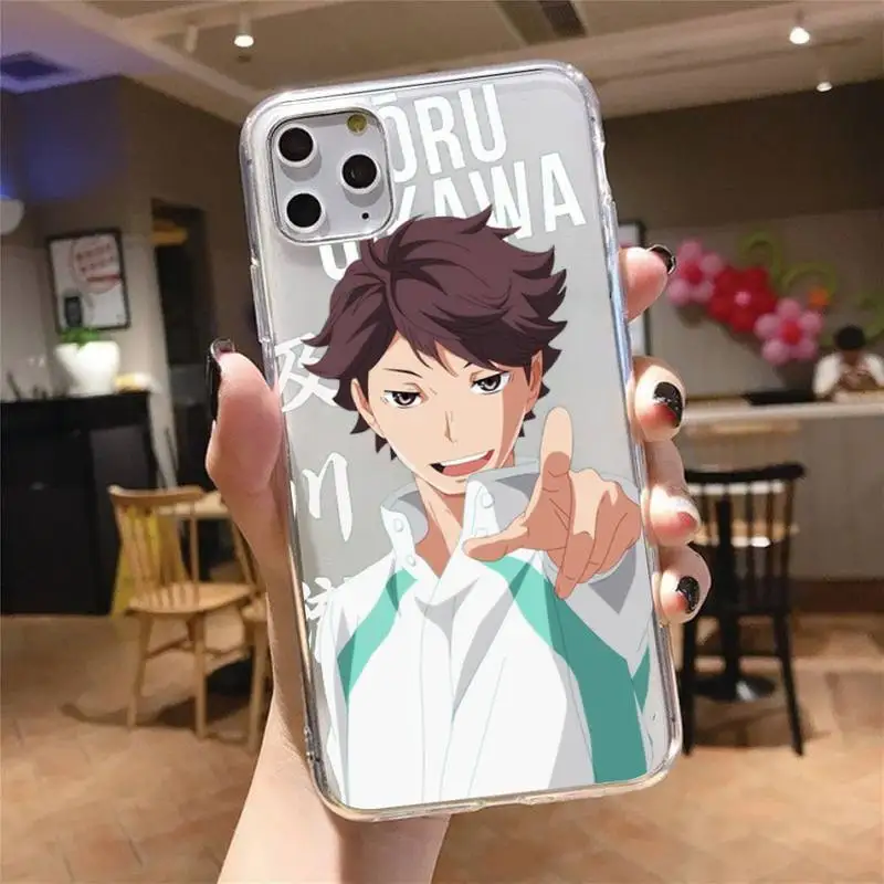 

Oikawa Tooru Haikyuu!! anime Phone Case Transparent soft For iphone 5 5s 5c se 6 6s 7 8 11 12 plus mini x xs xr pro max