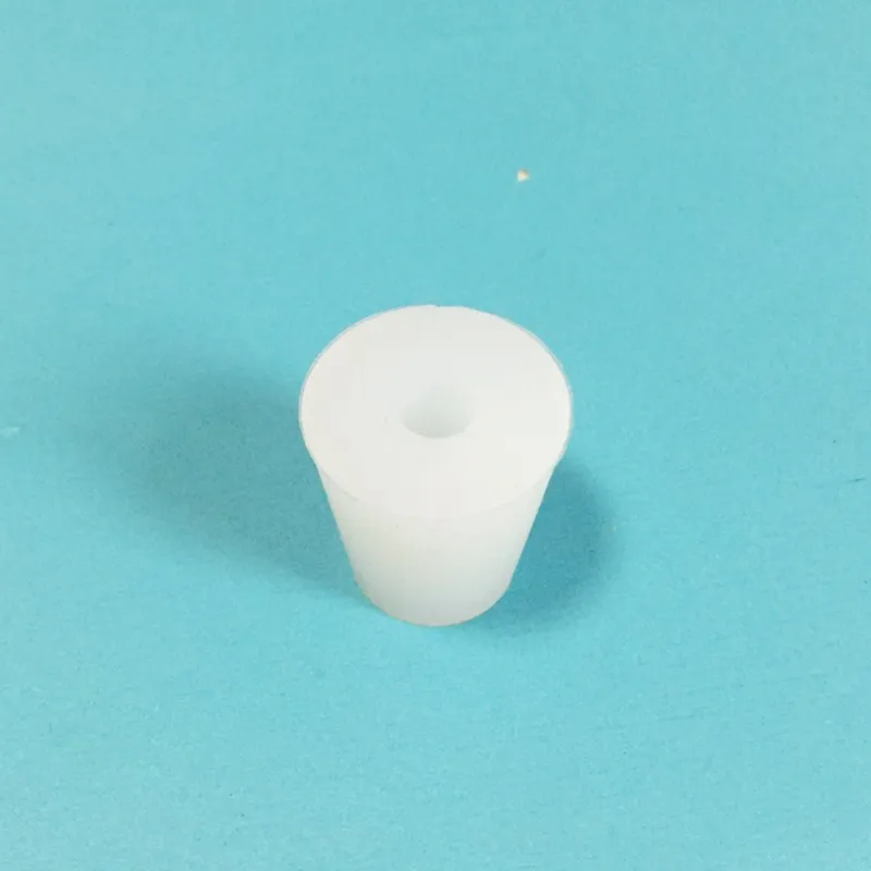 Silicone Stopper Single Hole Resist High Temperatures Corrosion Triangle Flask Small Test Tube Plug 10 Pcs |