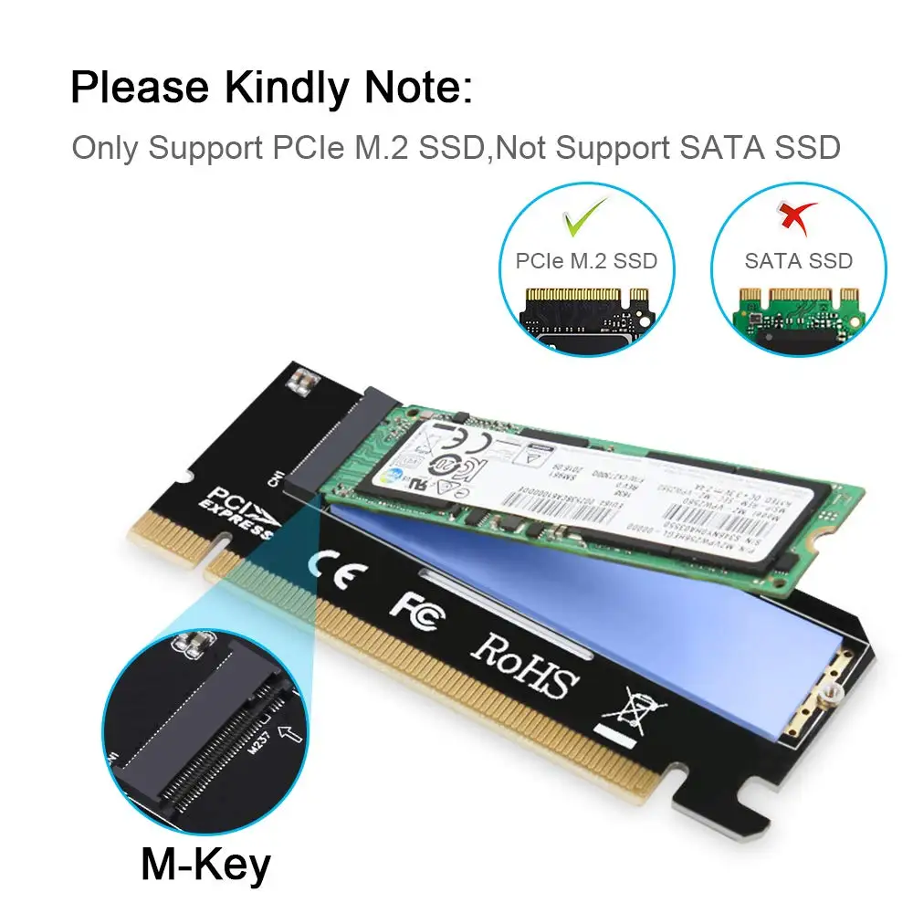 Onvian m.2 to pcie x16 adapter Card pci-e convert NVMe SSD Adaptor m2 M Key Interface PCI Express 3.0 | Компьютеры и офис