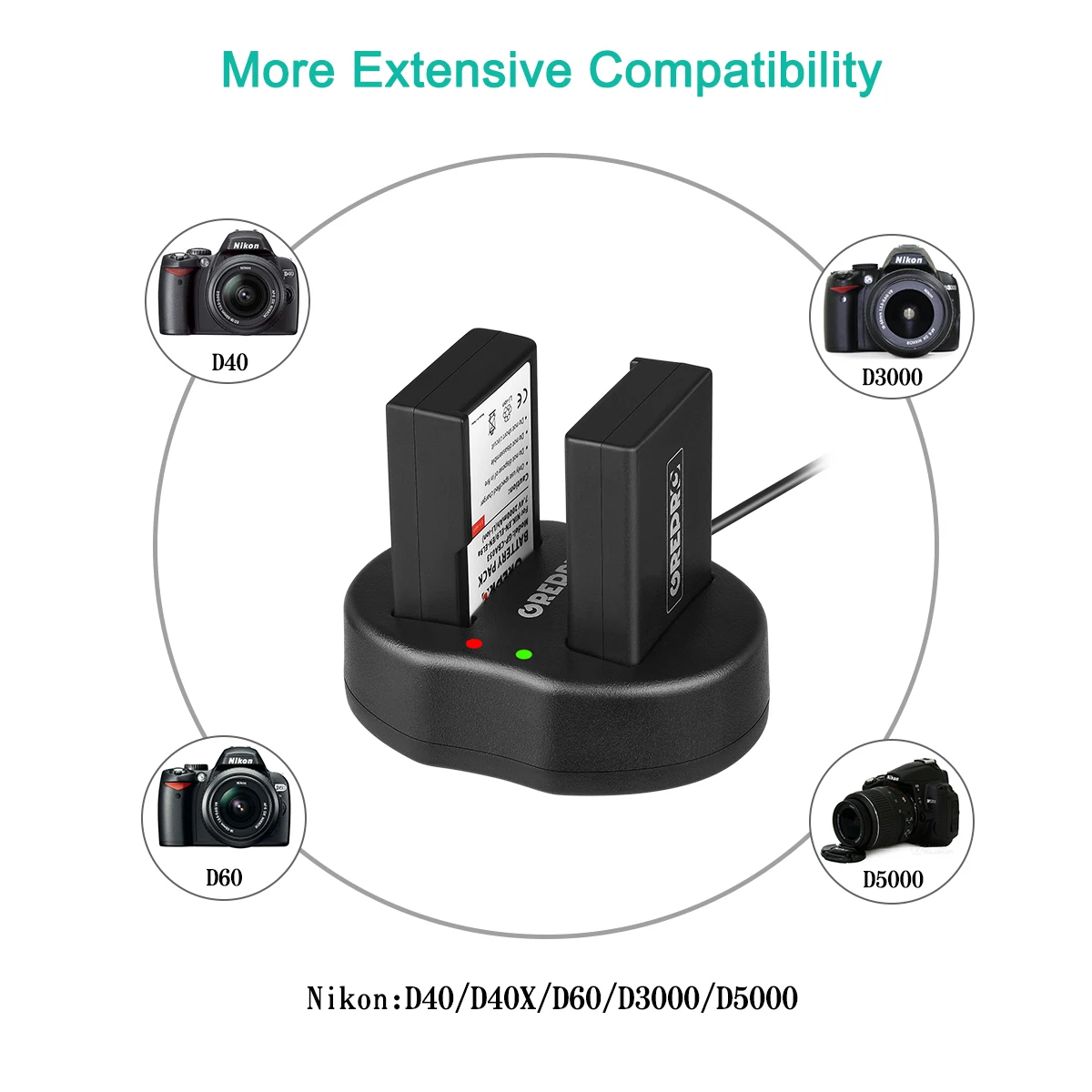 Зарядное устройство EN EL9 и аккумулятор EN-EL9 для камеры Nikon ENEL9 D3000 D5000 D60 D40x D40 |