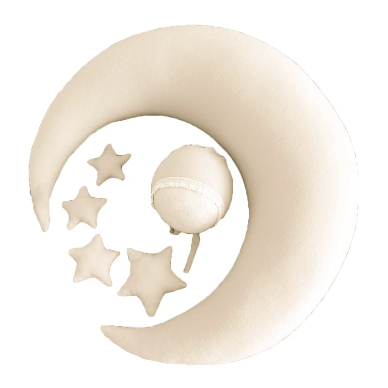 

Baby Hat Posing Beans Moon Pillow Stars Set Infants Photo Shooting Accessories Newborn Photography Props