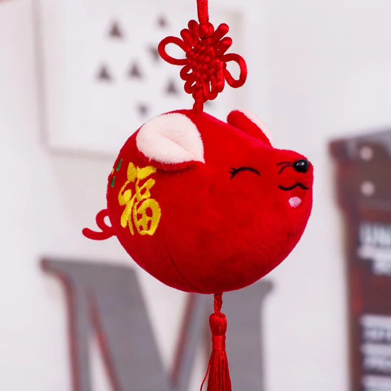 10 см милые 2020 год талисман крысы Fortune mouse Мягкие Плюшевые Kawaii мягкие детские
