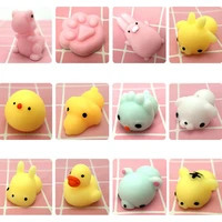10pcs mini squishy toy cute animal antistress squeeze cat bear soft hand pinch kid gifts practical jokes gags toys