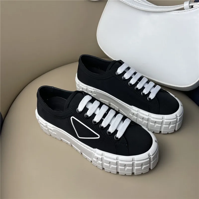 

Spring And Summer Fashion Nylon Cloth Top Low top Lace-up Thick Soled Leisure Sports Shoes Luxury Brand Designer Women's Shoes