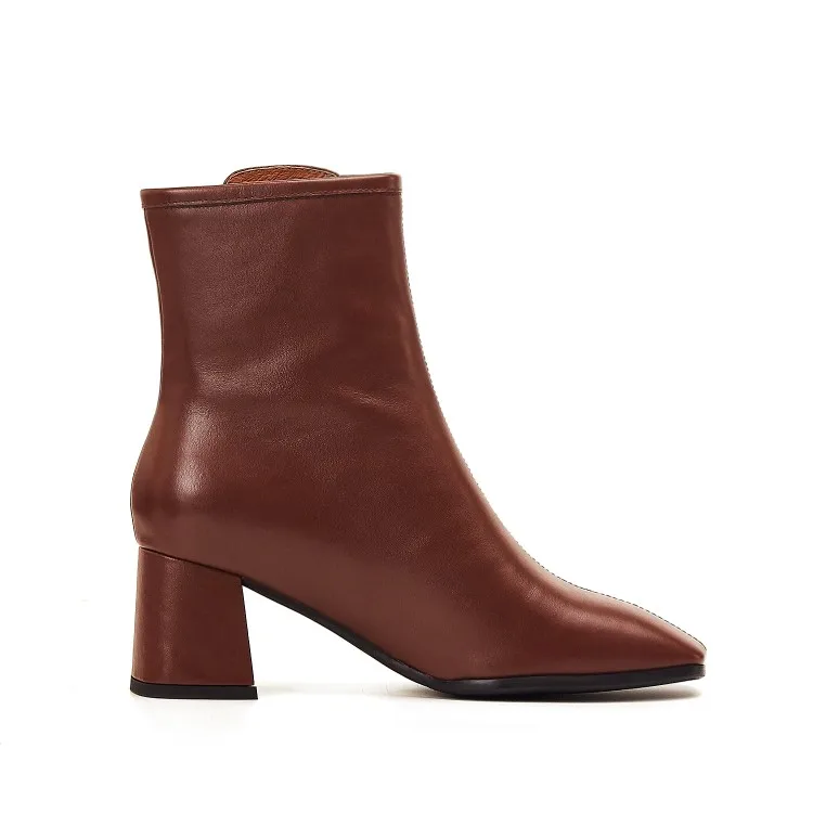 MLJUESE/женские ботильоны из коровьей кожи на шнуровке коричневого цвета винтажные