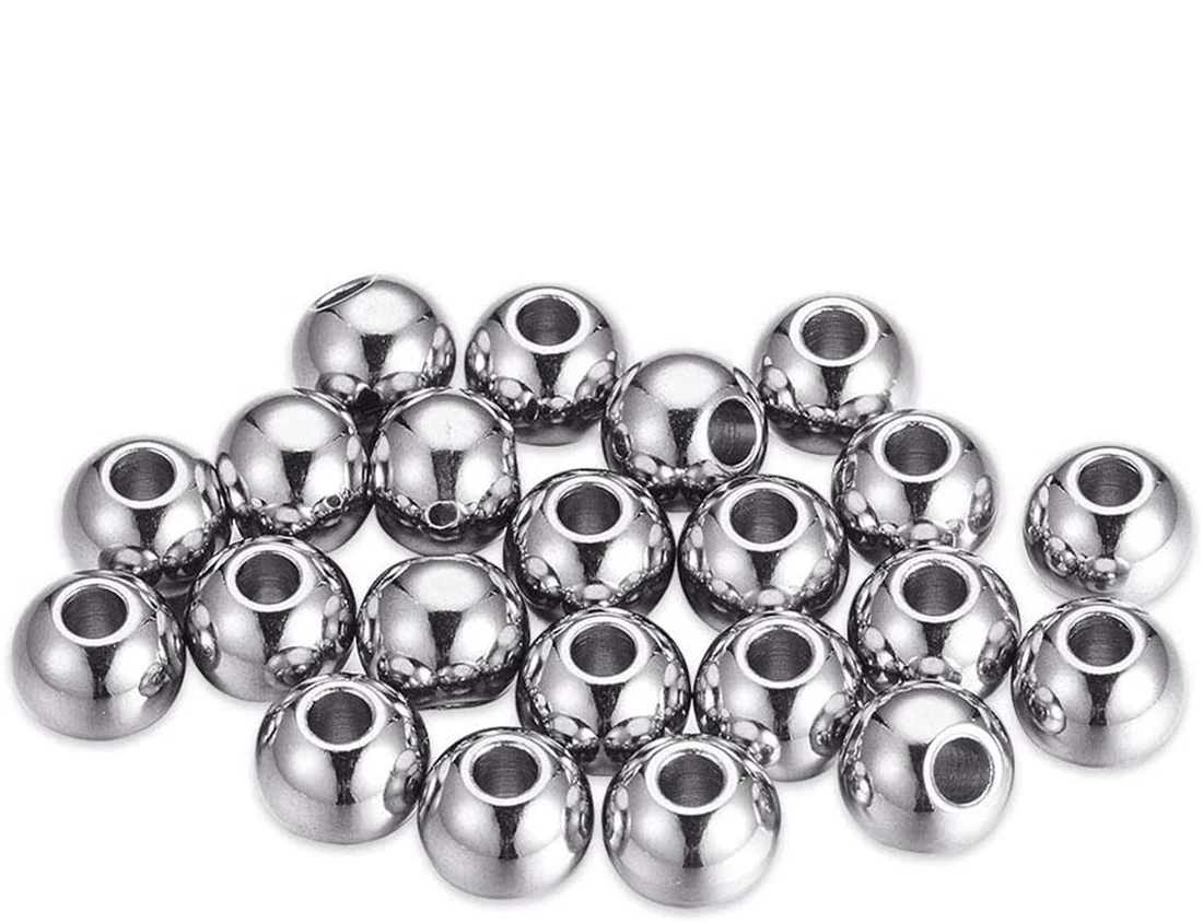 Бусины разделители из нержавеющей стали серебристого цвета 100 шт. 3 10 мм для