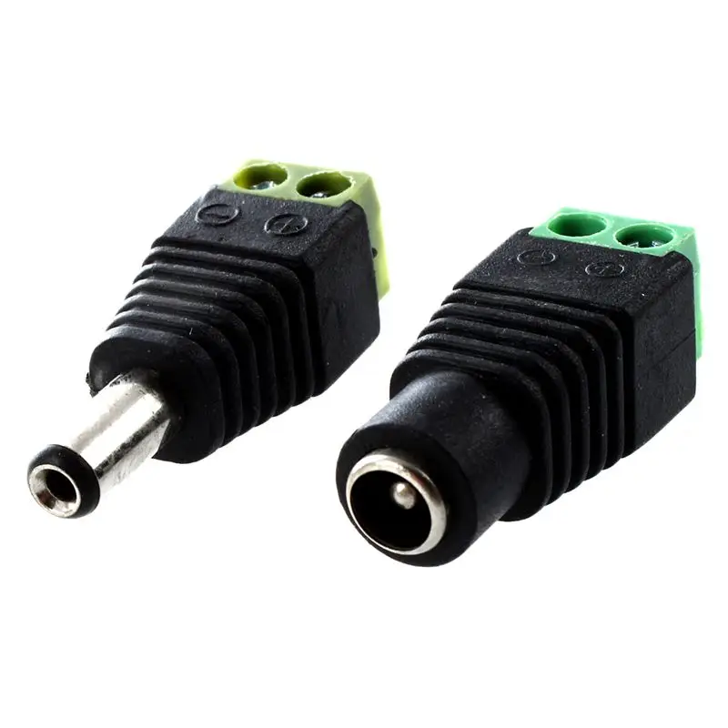 10 Pcs CCTV Cameras 2.1mm x 5.5mm Female Male DC Power Plug Terminal Adapter | Обустройство дома