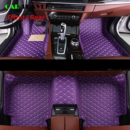 Purple Кож специальные автомобильный коврик для Mazda все модели mazda 3, 5, 6, 8 лет, CX-5 CX-7 MX-5 CX-9 CX-4 atenza стайлинга автомобилей, автомобильные аксессуары - Название цвета: Purple