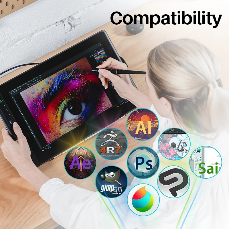 Huion Kamvas Pro 16 цифровой планшет без батареи ручка дисплей графический планшет монитор для рисования с наклоном стекло AG
