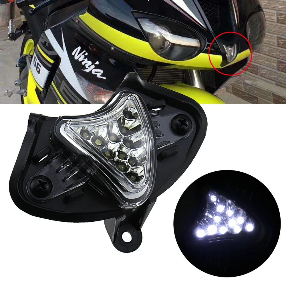 Для KAWASAKI ZX 6R ZX6R 2007 2008 передсветильник фара противотуманная передняя светодиодная