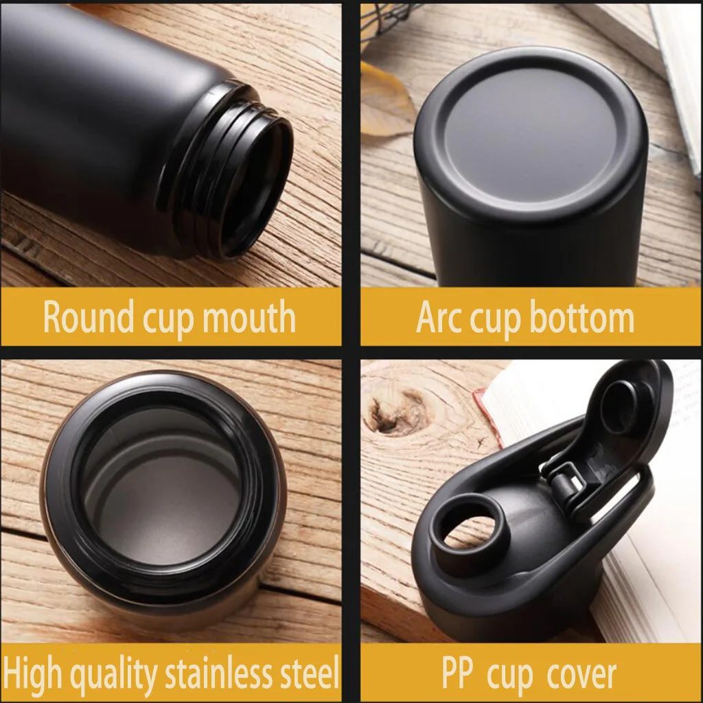 Портативная нержавеющая стальная водная бутылка для велосипеда прямого питья на открытом воздухе для спорта и путешествий - Бутыль для воды металлическая.