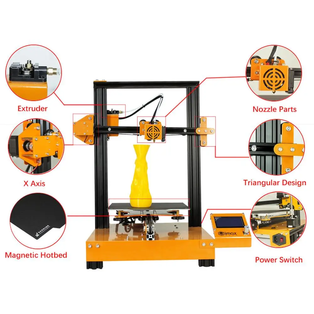 SIMAX Mi M200 3d Printer комплект DIY принтер штрих Экран рамка Высокоточный на платформе