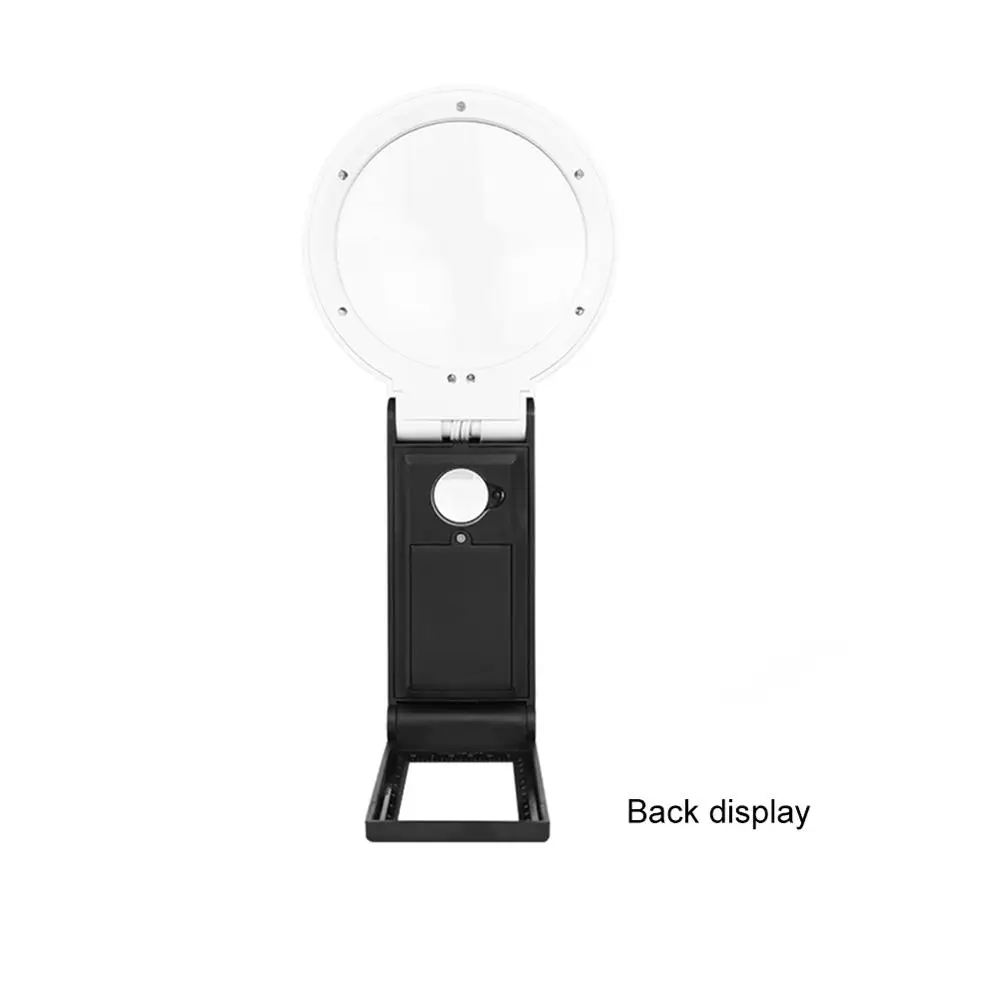 

80mm/90mm/110mm Folding Desktop Magnifying Glass High Definition Eye Loupe Glass with Light Reading Reading, Repair,Inspection