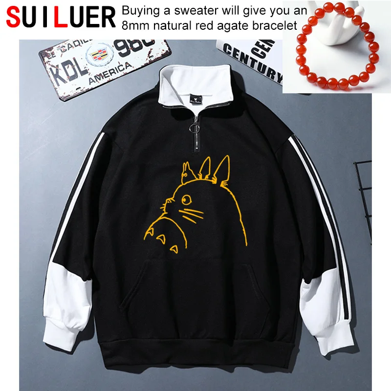 

Miyazaki Hayao Totoro Anime Cartoon Women Men Sweatshirts Fashion 2021 New Long Sleeve Sports Hoodies Pullovers Camisetas Hombre