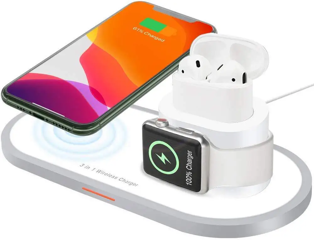 3-в-1 Беспроводной Зарядное устройство для Apple iWatch 1/2/3/4 зарядная док станция