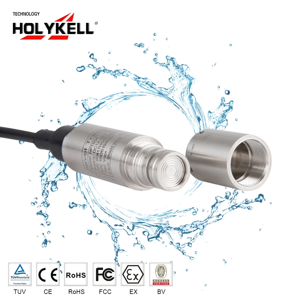 

Holykell factory submersible ammonia liquid level measurement pressure level sensor