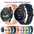 Ремешок силиконовый для SUUNTO 9 PEAKSUUNTO3, спортивный браслет для наручных часов, Wirstand для SUUNTO 3, легкая установка, 22 мм 20 мм