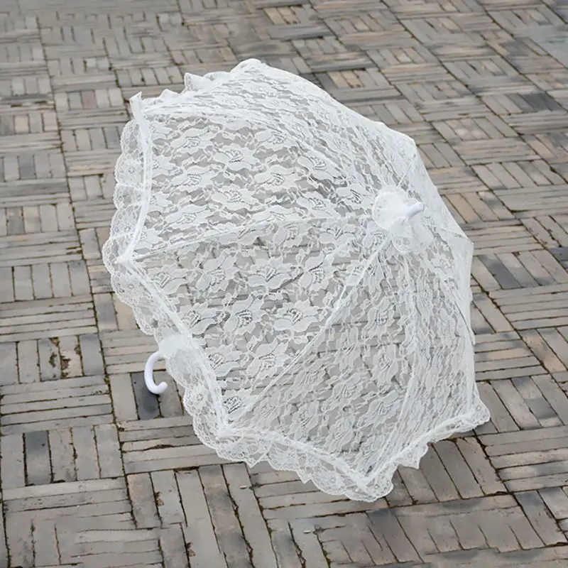 White Lace Wedding Bridal Umbrella Parasol Props Ladies Costume Fancy Dress Accessories | Дом и сад