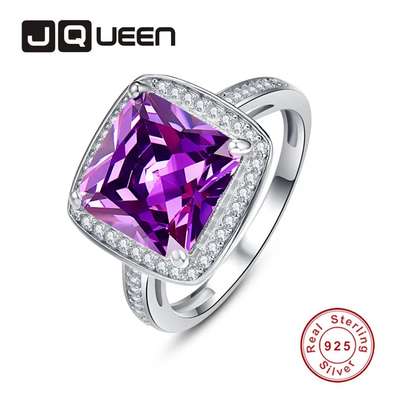 JQUEEN 1 мм 28 круглая циркониевая принцесса огранка кольцо 925 ювелирные изделия
