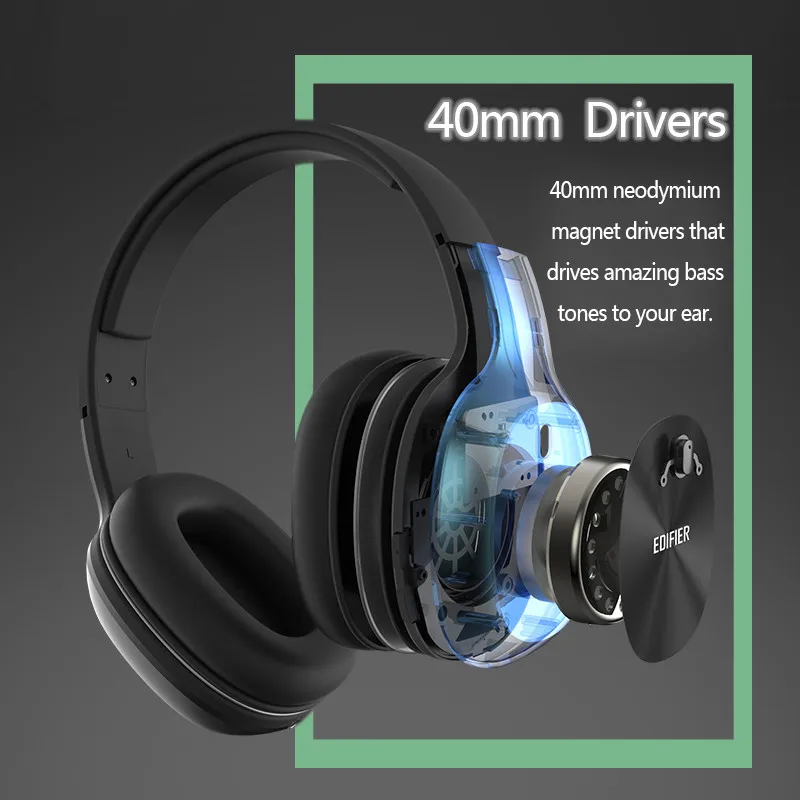 EDIFIER W800BT стерео Bluetooth гарнитура беспроводная Bluetooth гарнитура Музыкальный компьютер шумоподавление HIFI гарнитура вызов