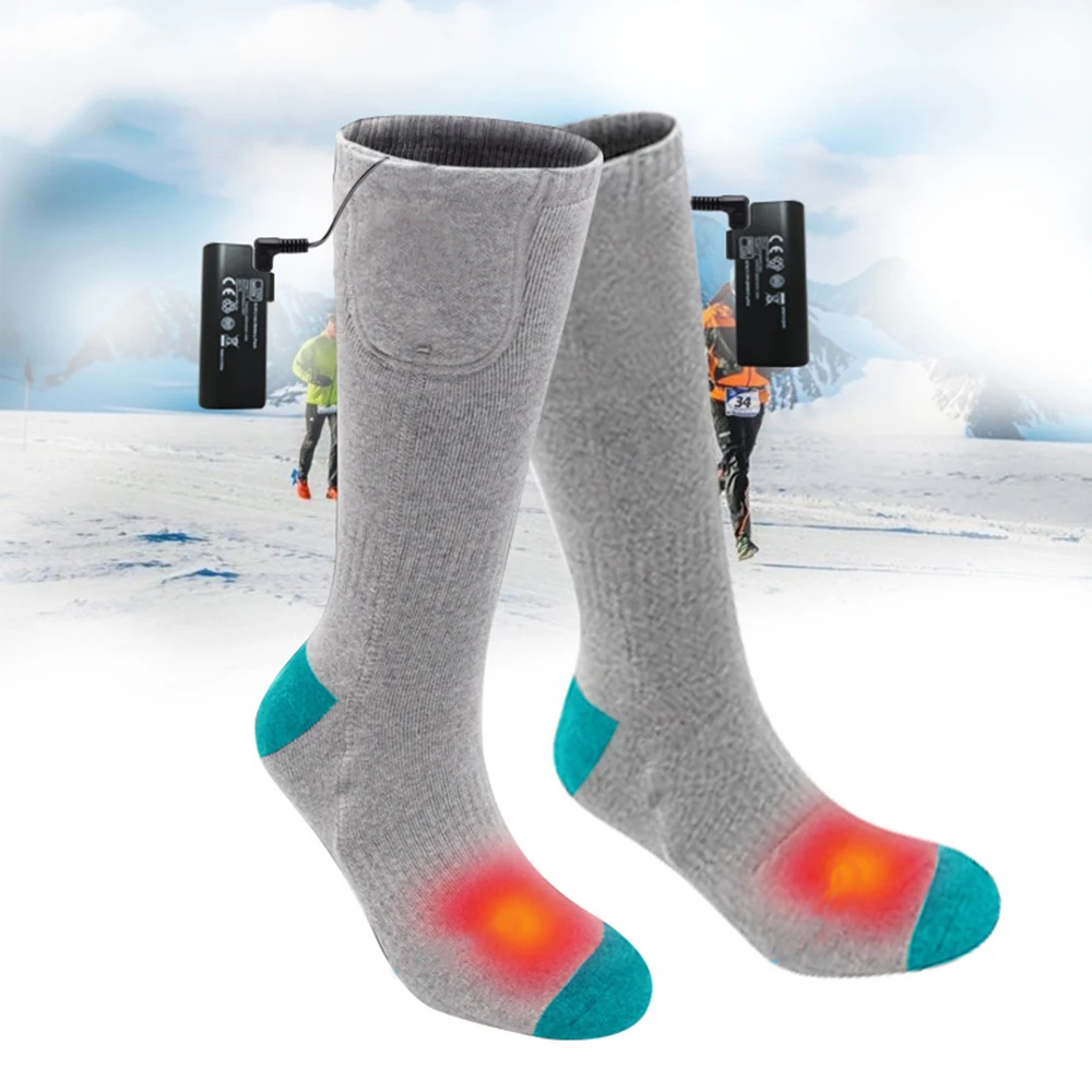 Heated Socks Rechargeable Battery Winter Warm High Tube Men Women for Fishing Skiing Hunting Cycling | Спорт и развлечения
