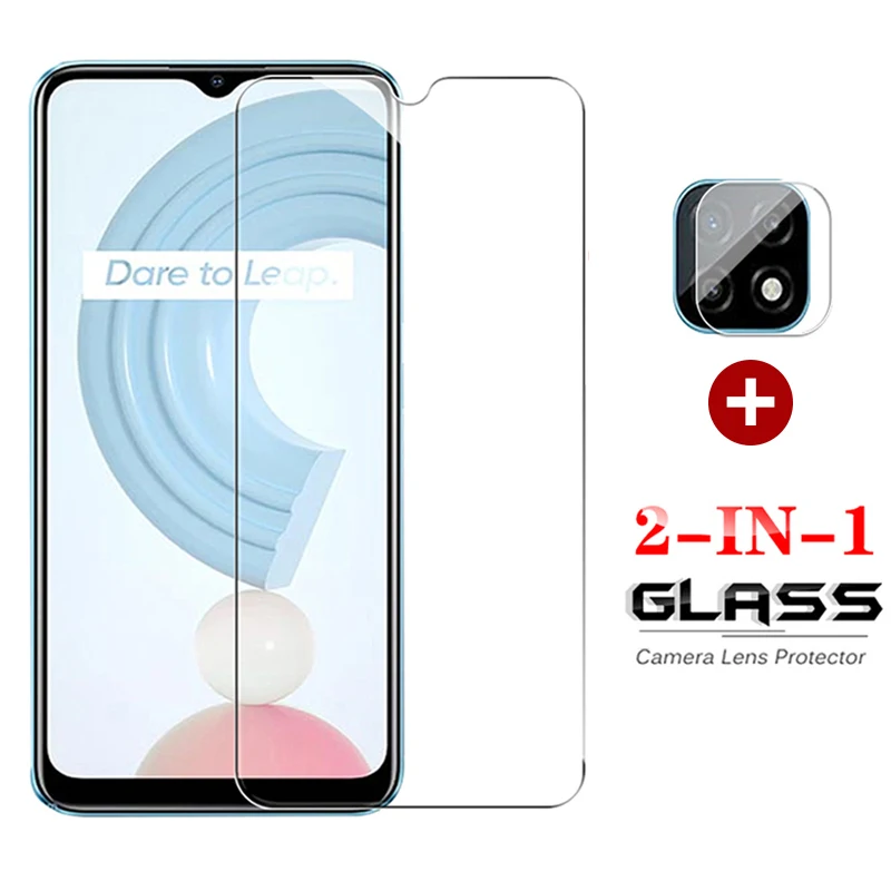 

2-in1 Camera Tempered Lens For Realme C21 Screen Protectors Film For Oppo realme c21 realmy realmi c21 Front Camera Lens Film HD