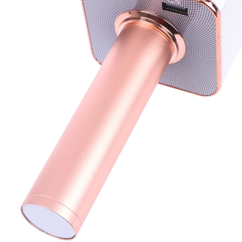 Беспроводной микрофон для караоке Bluetooth динамик гусеничный объемный звук голос Q7