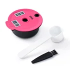 Многоразовые капсулы, фильтр для кофейной чашки Dolce Gusto, многоразовый держатель для кофейной чашки с фотографией, черная кофейная посуда