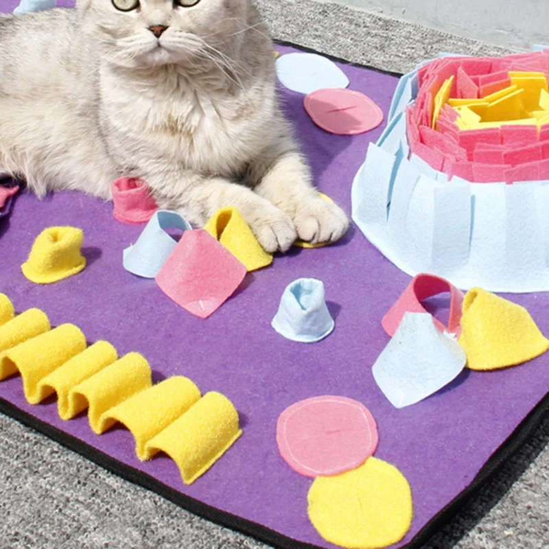 

Easy Clean Blanket Pet Mat Training Toy Non-Slip Home Cat Dog Durable Non-Toxic Bite Relieve Stress Eco-Friendly Sniff Smell