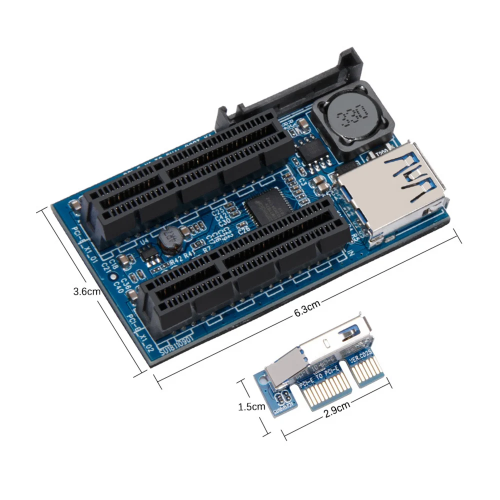 переходная плата pcie x1 на два пор