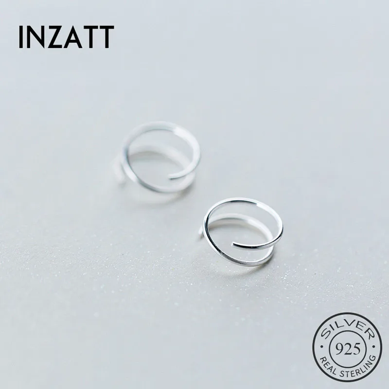 Женские серьги-Клипсы из серебра 925 пробы с геометрическим рисунком | Украшения и