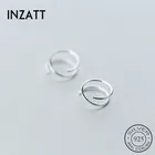 Женские серьги-Клипсы из серебра 925 пробы с геометрическим рисунком