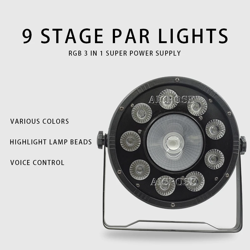 10 шт./лот плоские LED Par огни 9x10 Вт + 30 RGB 3в1 с корпусом полета DMX512 управление Диско