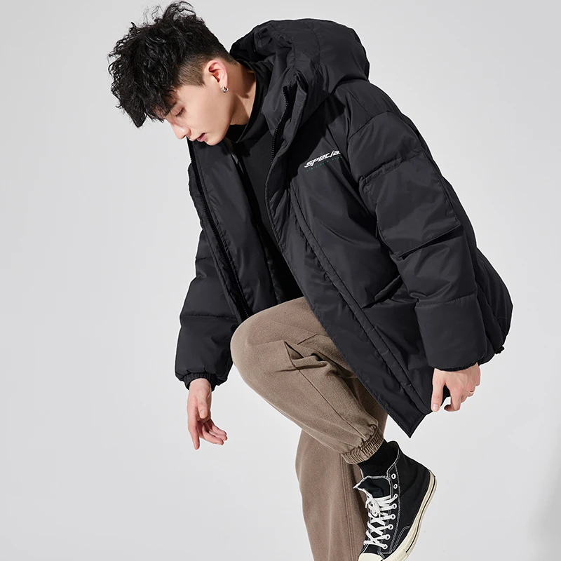 Winter New Cotton Coat Men's Hooded Short Thick Warm Cotton-Padded Jacket Coat Handsome Trendy Men Cotton-Padded Jacket