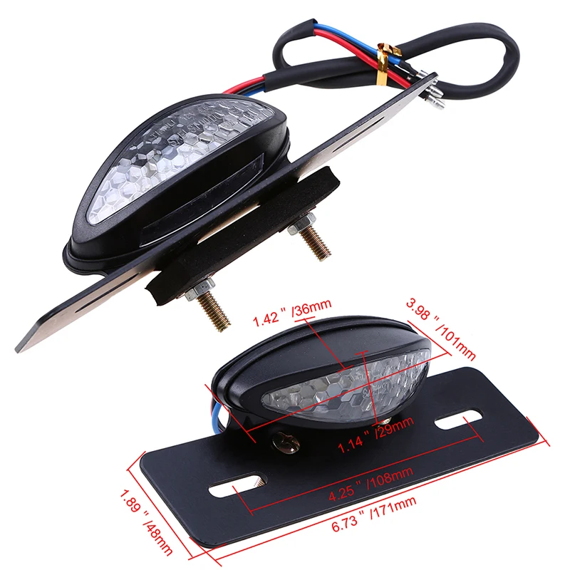 Posbay Универсальный Боковое крепление света мотоцикла пластина Кронштейн для Harley