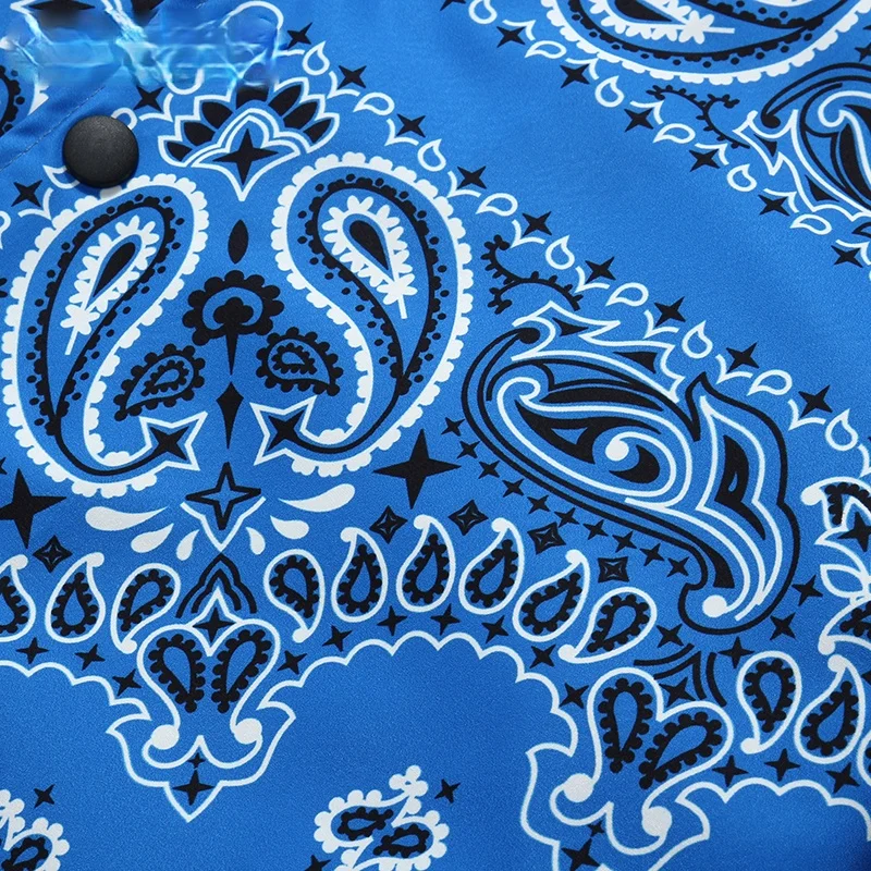 

2021 Mens Wear Hip Hop Bandana Paisley Pattern Bomber Jackets Windbreaker Harajuku Streetwear 2020 Autumn Casual Coats Tops