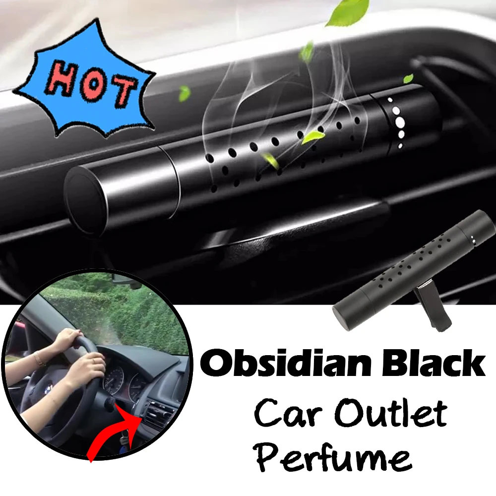 

Obsidian Black Car Freshener Outlet Perfume Vent Clip Air Refresher Car Interior Accesories Solid Fragrance For Universal Car