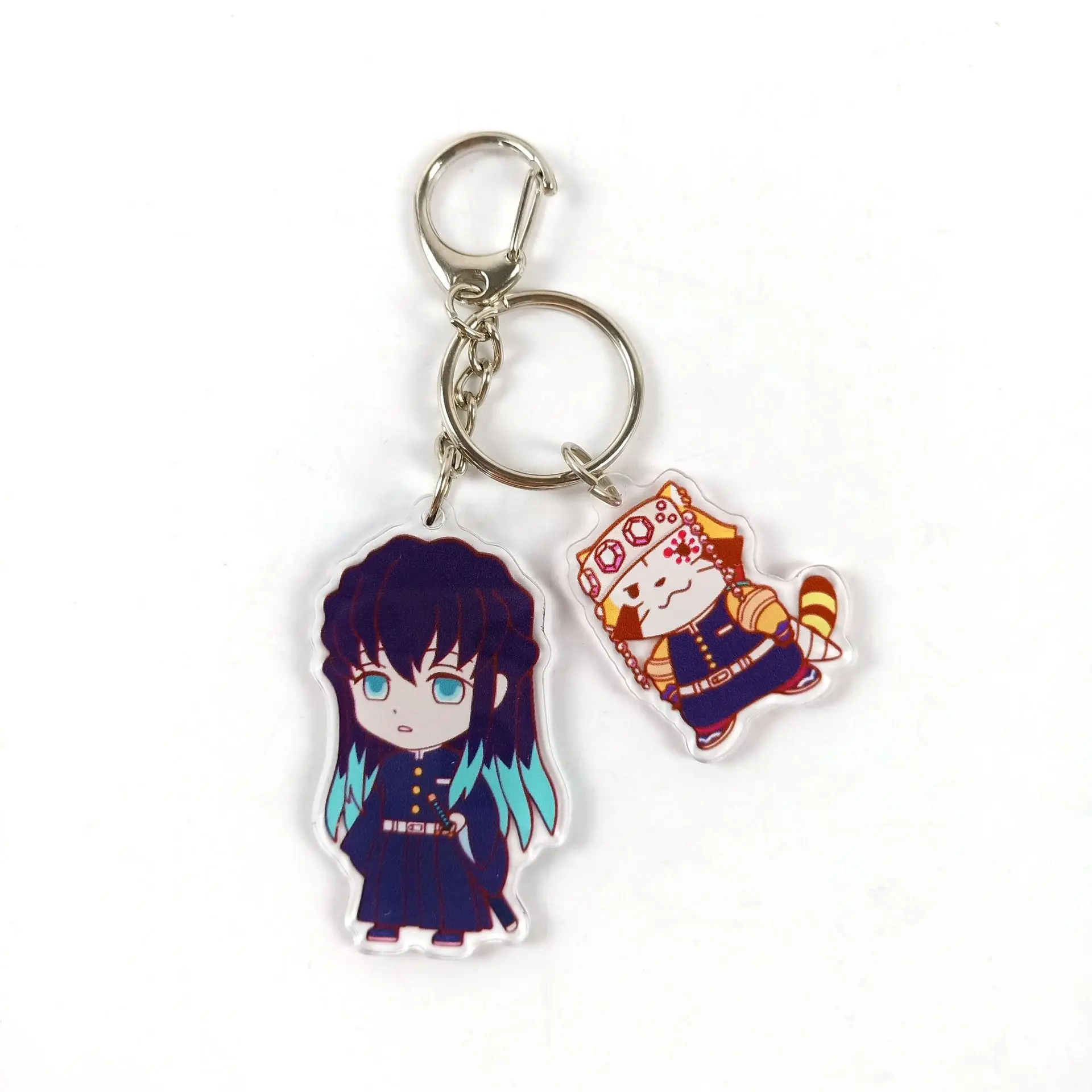 

2021 Anime Demon Slayer Acrylic Key chains Figure Kibutsuji Muzan Keychain Rengoku Shinjurou Kyoujurou Hashibira Inosuke Keyring