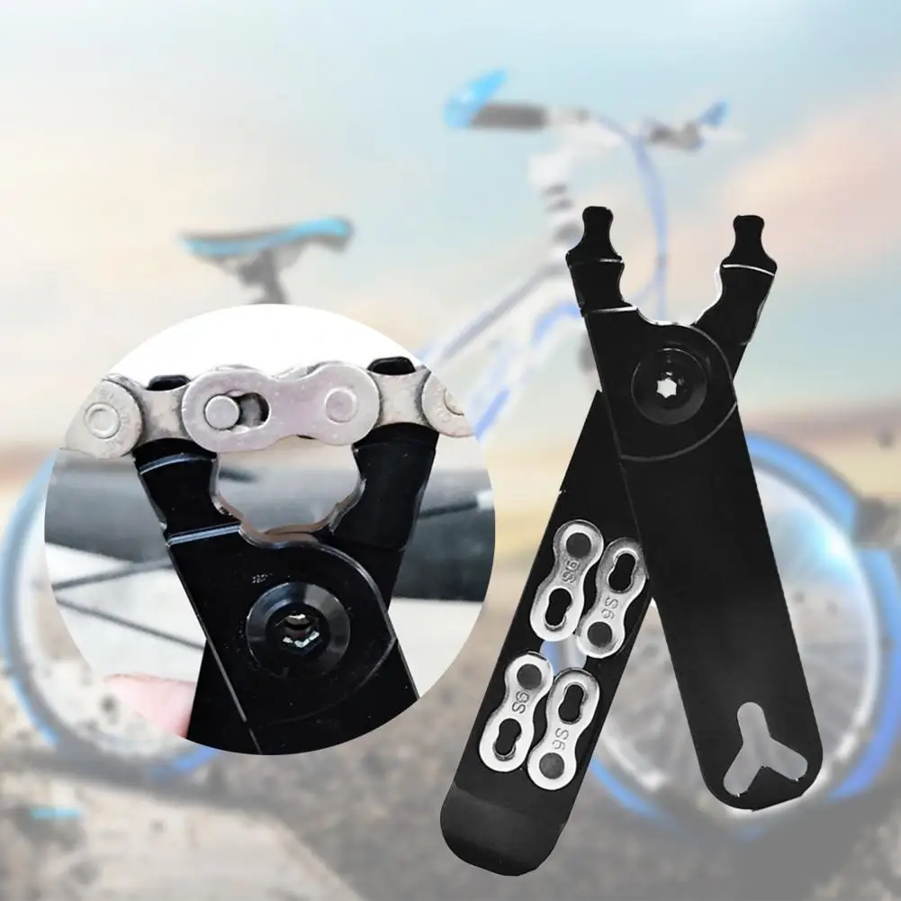 

Плоскогубцы для цепи, эргономичный дизайн, компактный многофункциональный велосипедный инструмент 5 в 1 с магнитной цепной пряжкой для горн...