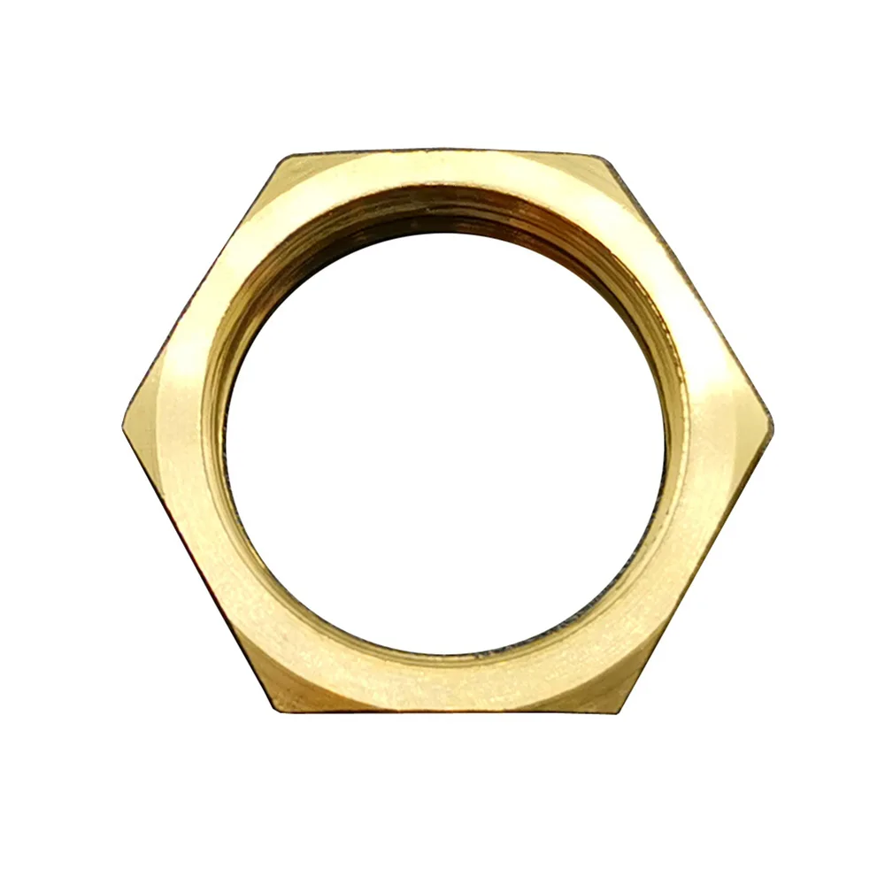 Латунная Шестигранная гайка с/без фланца с никелевым покрытием 1/8 дюйма 1/4 3/8 1/2 3/4 1
