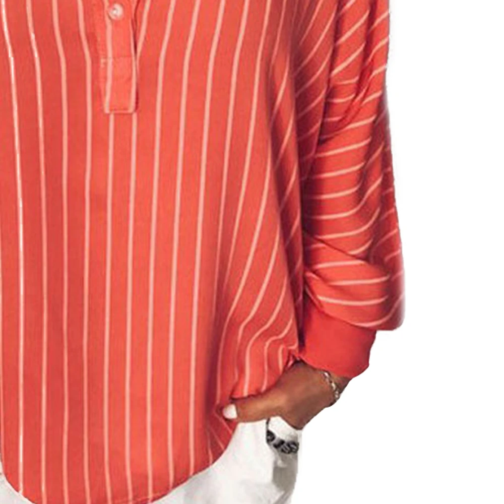 Женская полосатая рубашка с длинными рукавами весна-осень свободный рукав