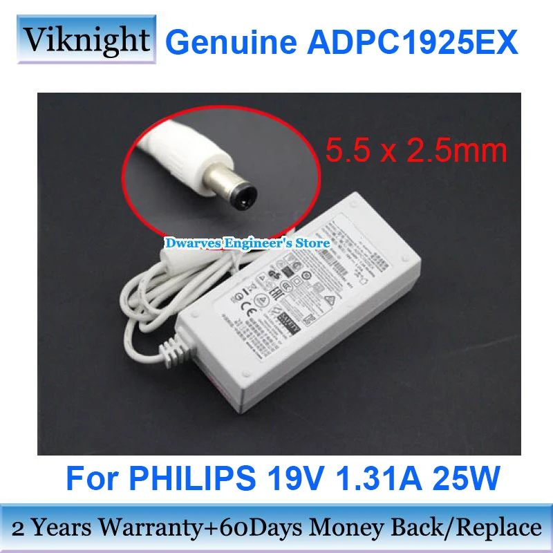 For Philipss Aoc 19v 1.31a 25w E2280swdn Power Supply Monitor Laptop Adapter Charger White