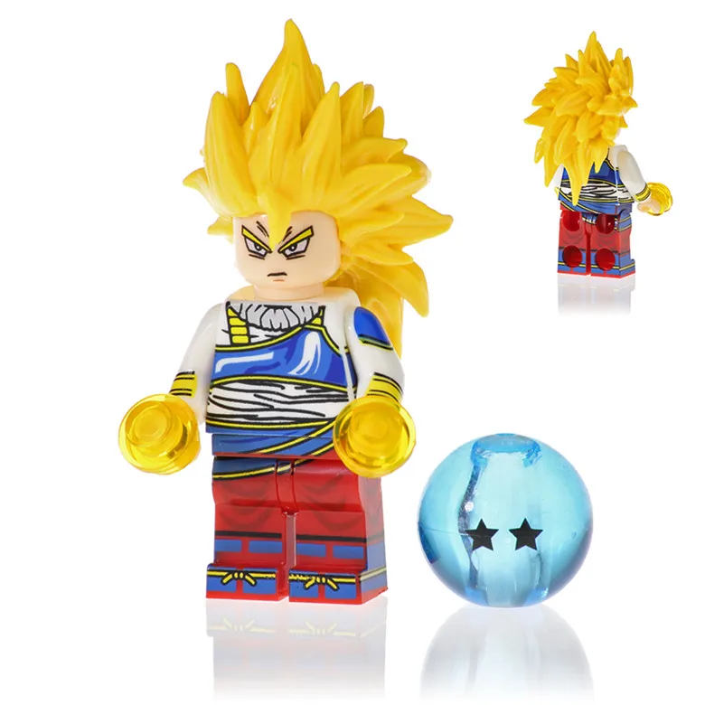 KF663 Without Box Одиночная строительные блоки Dragon Ball пластиковый кирпич Gogeta Son Goku фигурки для детей игрушки KF6069 KF6057 KF6048 KF6040 - Цвет: KF663 Without Box