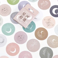 45pcsbox galaxy decorative stationery planner mini round ins stickers scrapbooking diy diary album stick lable hand account