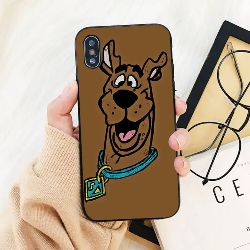 

LVTLV Scooby Doo Soft Silicone Black Phone Case for iPhone 11 pro XS MAX 8 7 6 6S Plus X 5S SE 2020 XR cover