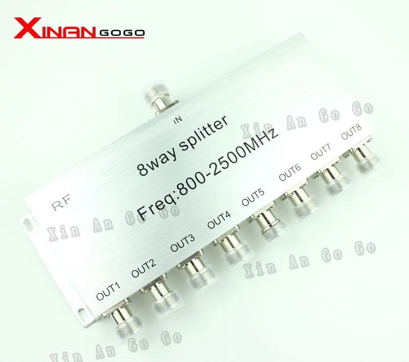 

New 8 Way N Power splitter Freq:800-2500 MHZ N female power divider signal cable splitter female divider