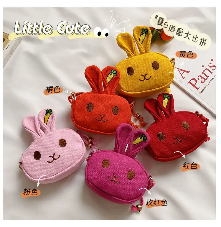 

Lovely Children's Rabbit Small Crossbody Bags Fashion Baby Girls Mini Shoulder Bag Cute Princess Kids Wallet Coin Purse Handbags
